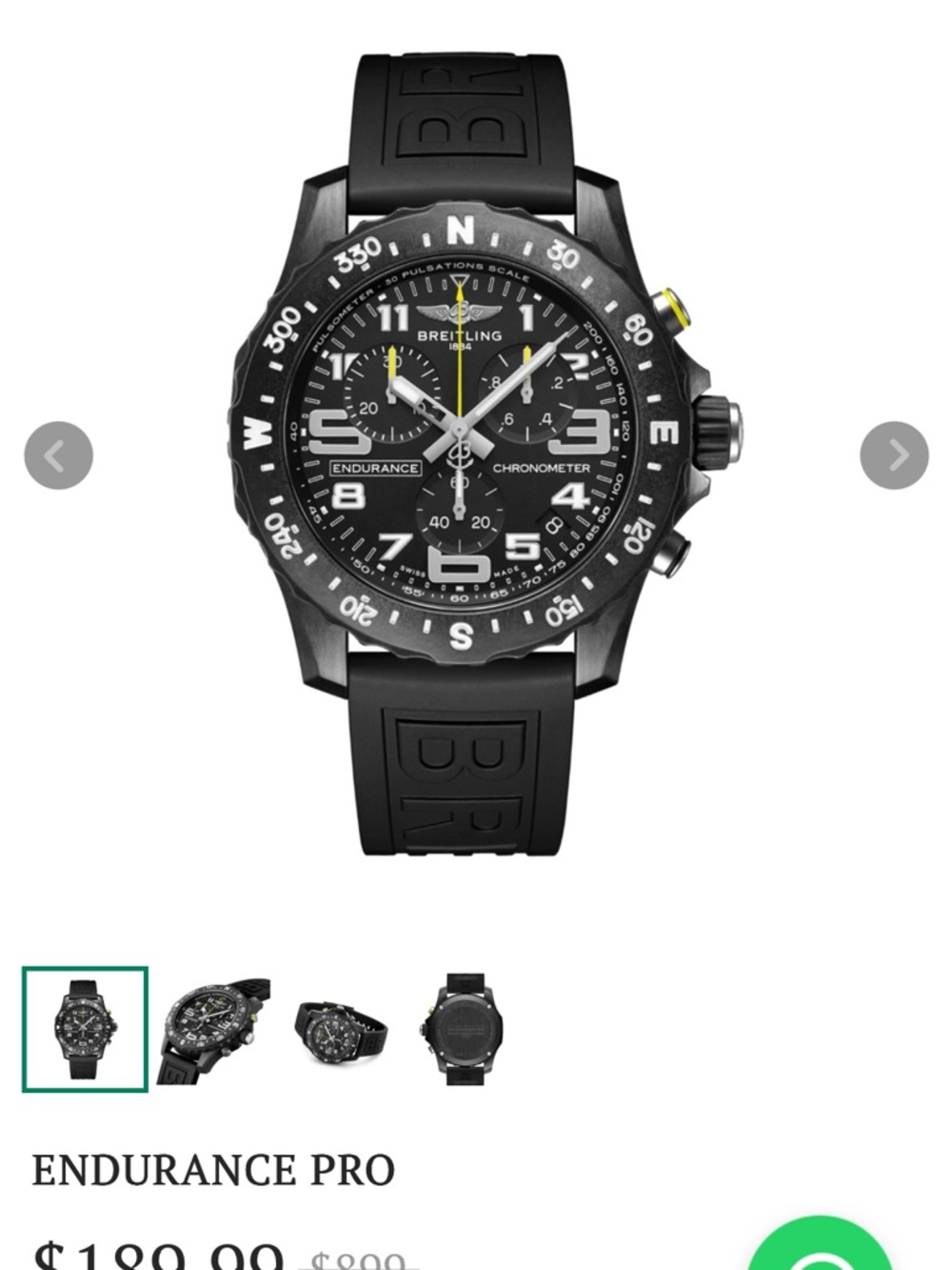 Breitling Endurance Pro Black and Yellow Sport Chronograph Watch